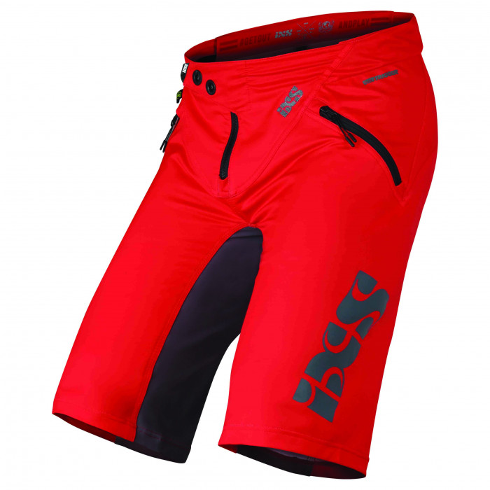 TRIGGER SHORTS RED-GRAPHITE